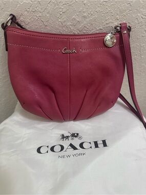 Coach Cherry Pink Leather Crossbody Bag